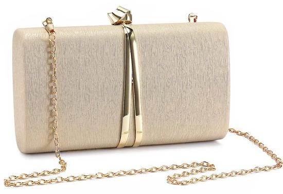 OEM Elegante Leder-Abendtasche mit Kette, Schmucktasche für Hochzeit, Silberfarbe 2026