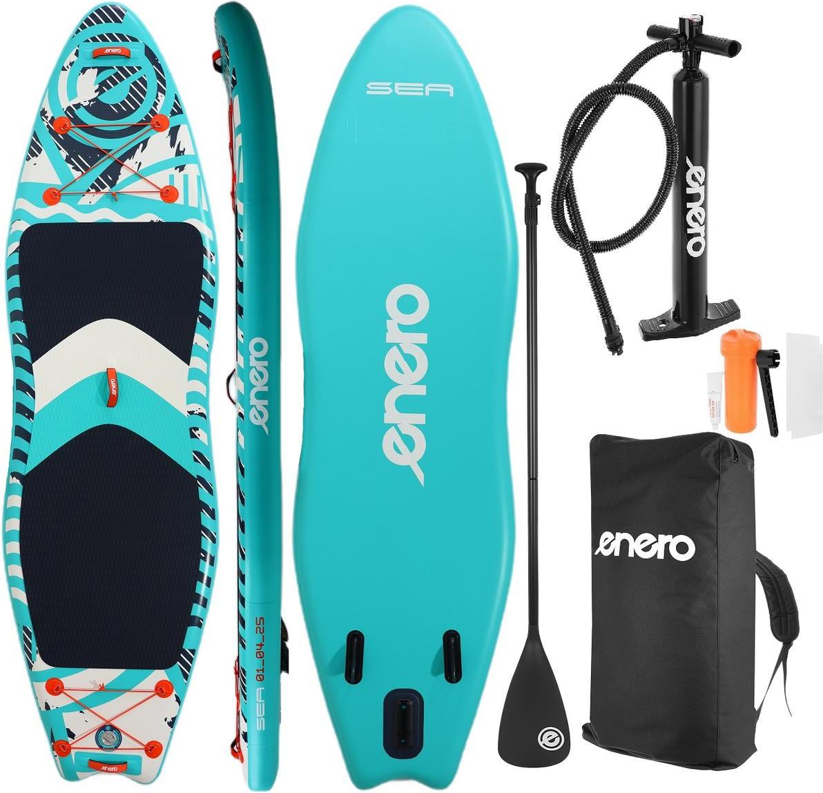 Obojstranný SUP-Board ENERO SEA 320x91x15 cm - Set do 140 kg - Extra breites Stand Up Paddle Board