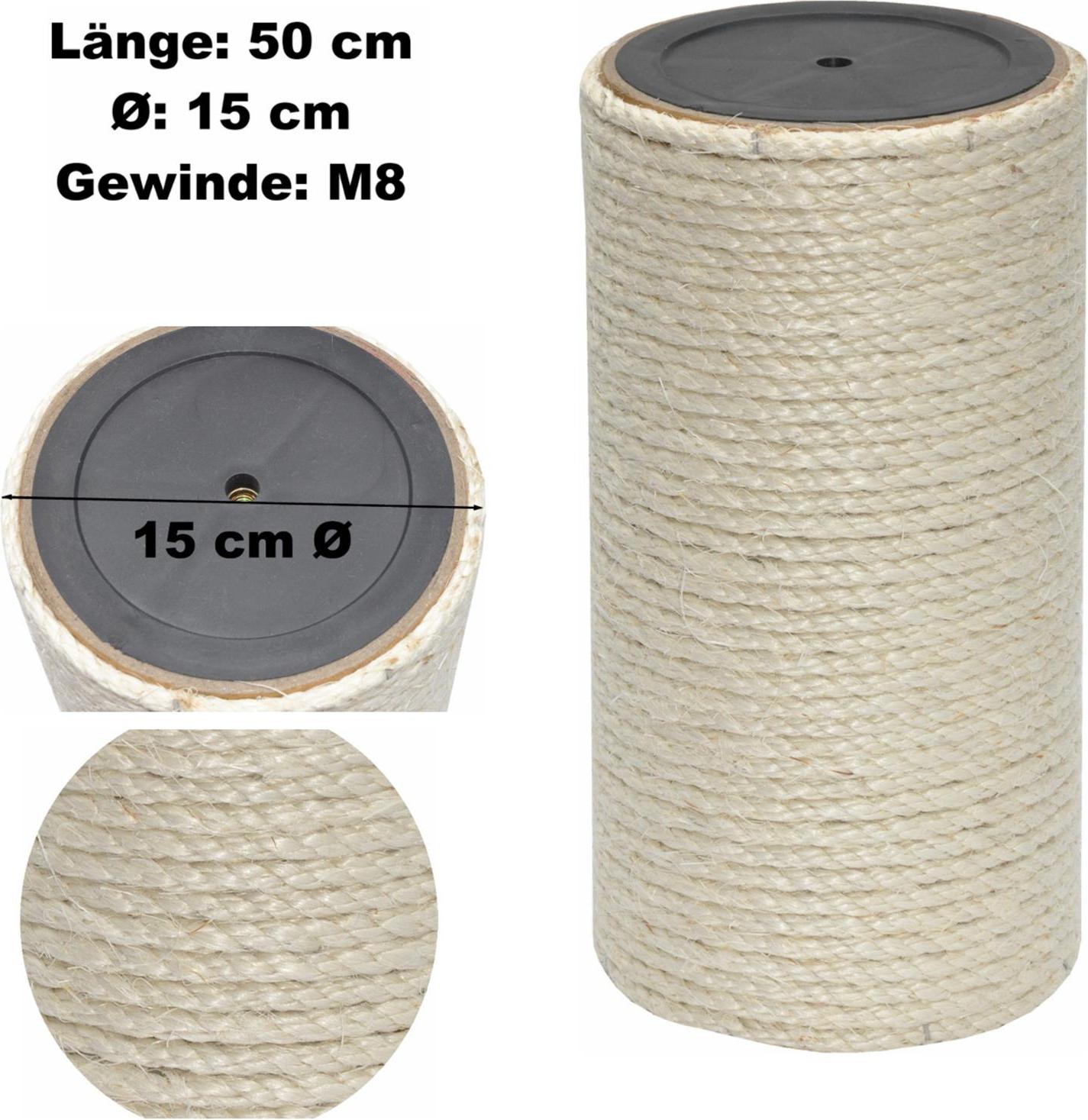 nanook Katzen Kratzstamm Sisalstamm 15 cm Ø - Sisal - Länge 50 cm