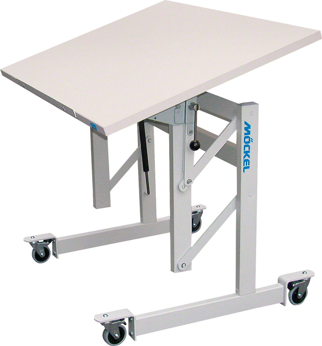 Sitz-Steharbeitstisch Ergo S72 BxTxH 80x60x72-122 cm, mit Rollen, grau/grau
