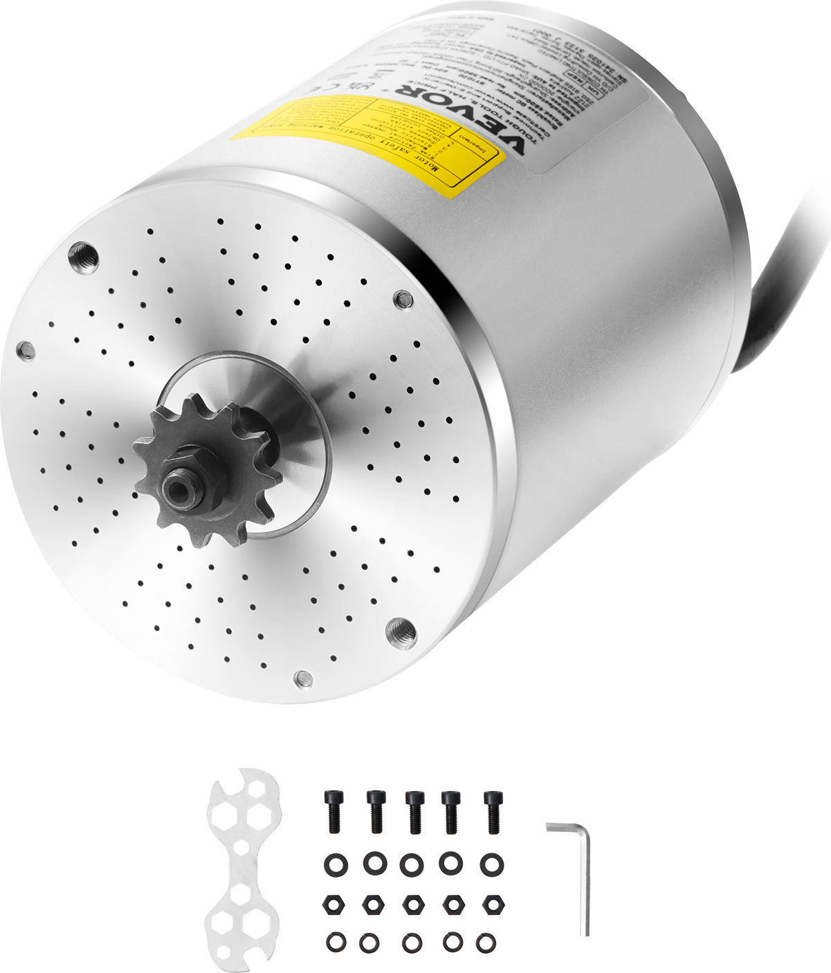 VEVOR 3000 W elektrický bezkartáčový jednosmerný motor, bezkartáčový motor, 60 V 4800 otáčok za minútu, vhodný pre elektrické bicykle, motorky