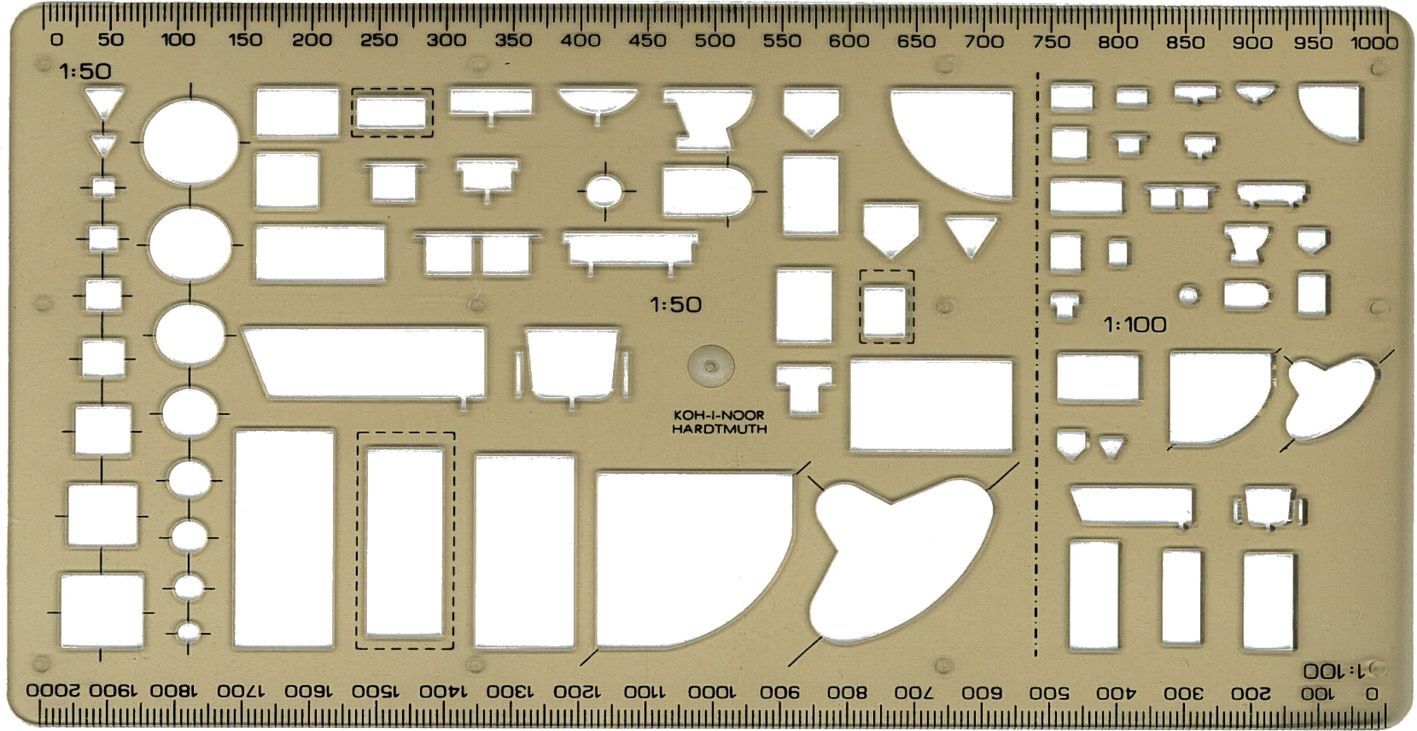 Koh I Noor Schablone - Sanitärtechnik 1:50 / 1:100 K749270