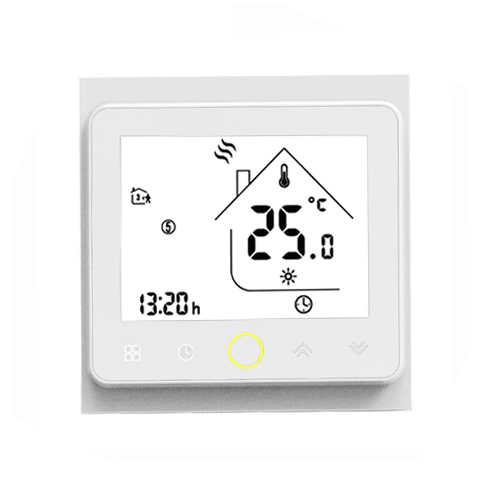 DECDEAL Smart Thermostat Intellight Raumthermostate Temperaturregler 5A Wasser Fussbodenheizung fue r Zuhause Kein WLAN - Weiss