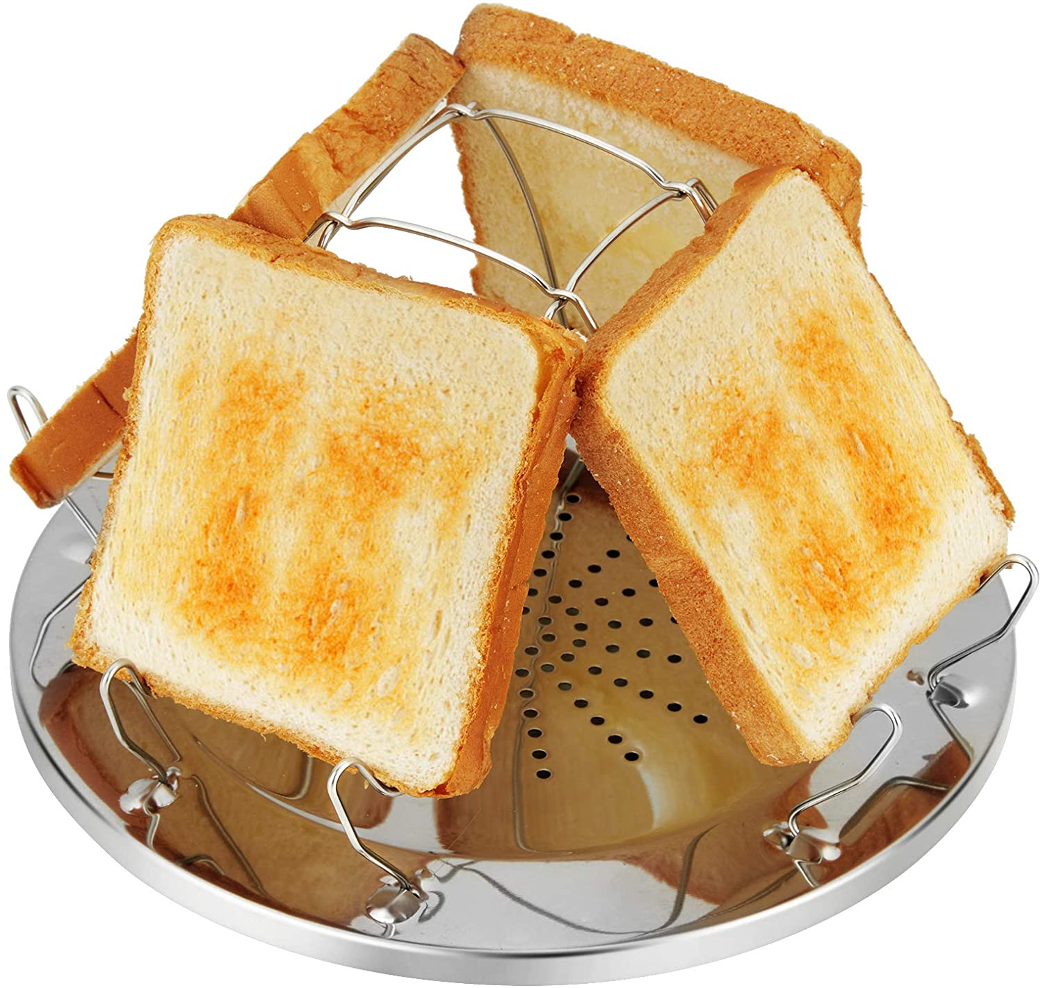 Toast Halter Gaskocher Outdoor Camping Toaster Brötchen Aufbacken Toastaufsatz 