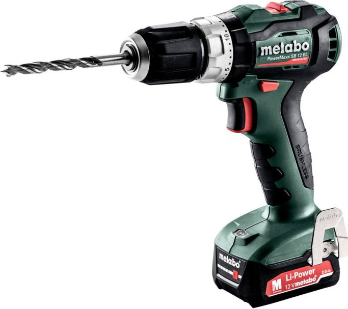 Metabo PowerMaxx SB 12 BL akumulátorové vŕtacie kladivo/12V 2x lítium-ion; nabíjačka SC 30; metaBOX 118