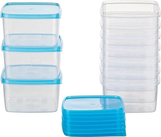 OEM Vierkante Tiefkühlbox 11x11x64 cm 05L - Set aus 10 Stück - Hellblau Tiefkühlboxen 2026