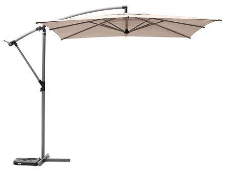 Northix Weizenfarbener, seitlich angebrachter Sonnenschirm 2,5 x 2,5 m, wasserabweisend, 360° drehbar