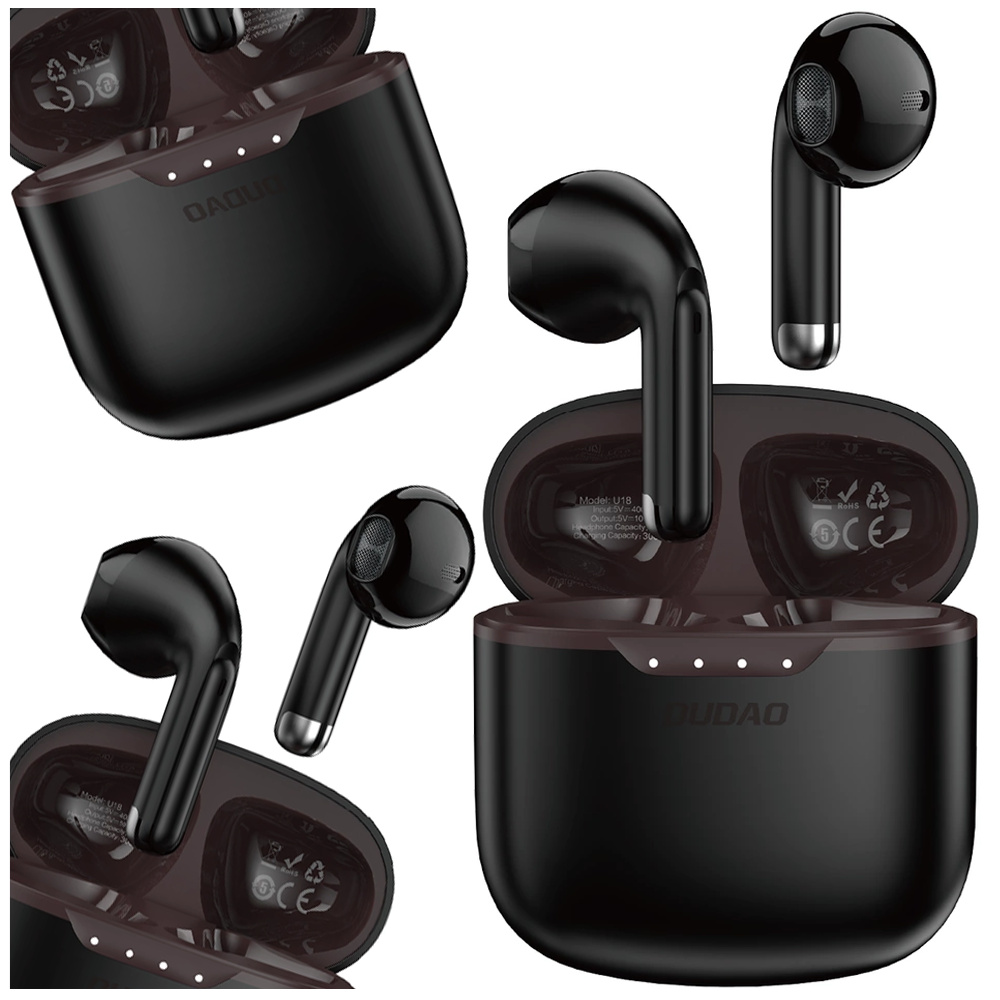 Tws Dudao U18 Bluetooth 5.1 Bezdrôtové Slúchadlá - Čierne
