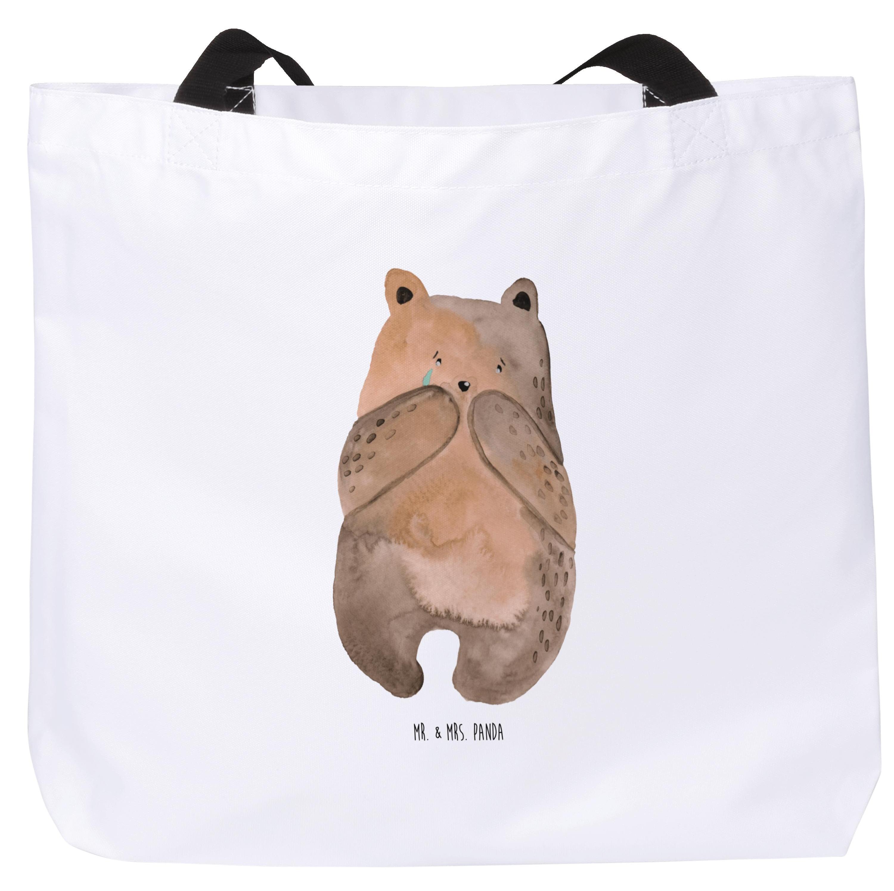 Mr. & Mrs. Panda Strandtasche Bär Verlust - Weiß - Geschenk, Trauer Trauergeschenk Traurig Trösten Trost Liebeskummer, Laptoptasche, Teddy, Büchertasche, Tote Bag, Tasche PD-966547-STANDARD