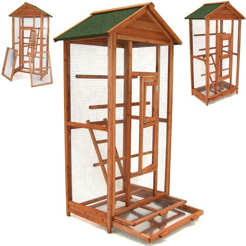Apex Vogelvoliere Voliere Vogelkäfig 160 Käfig Vogelhaus Vogel Tierkäfig Holz 56610