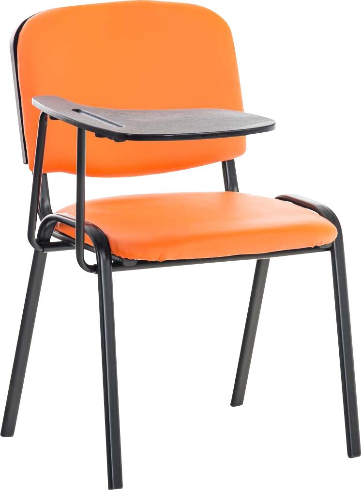 Stolička Ken s skladacím stolíkom koženka - oranžová