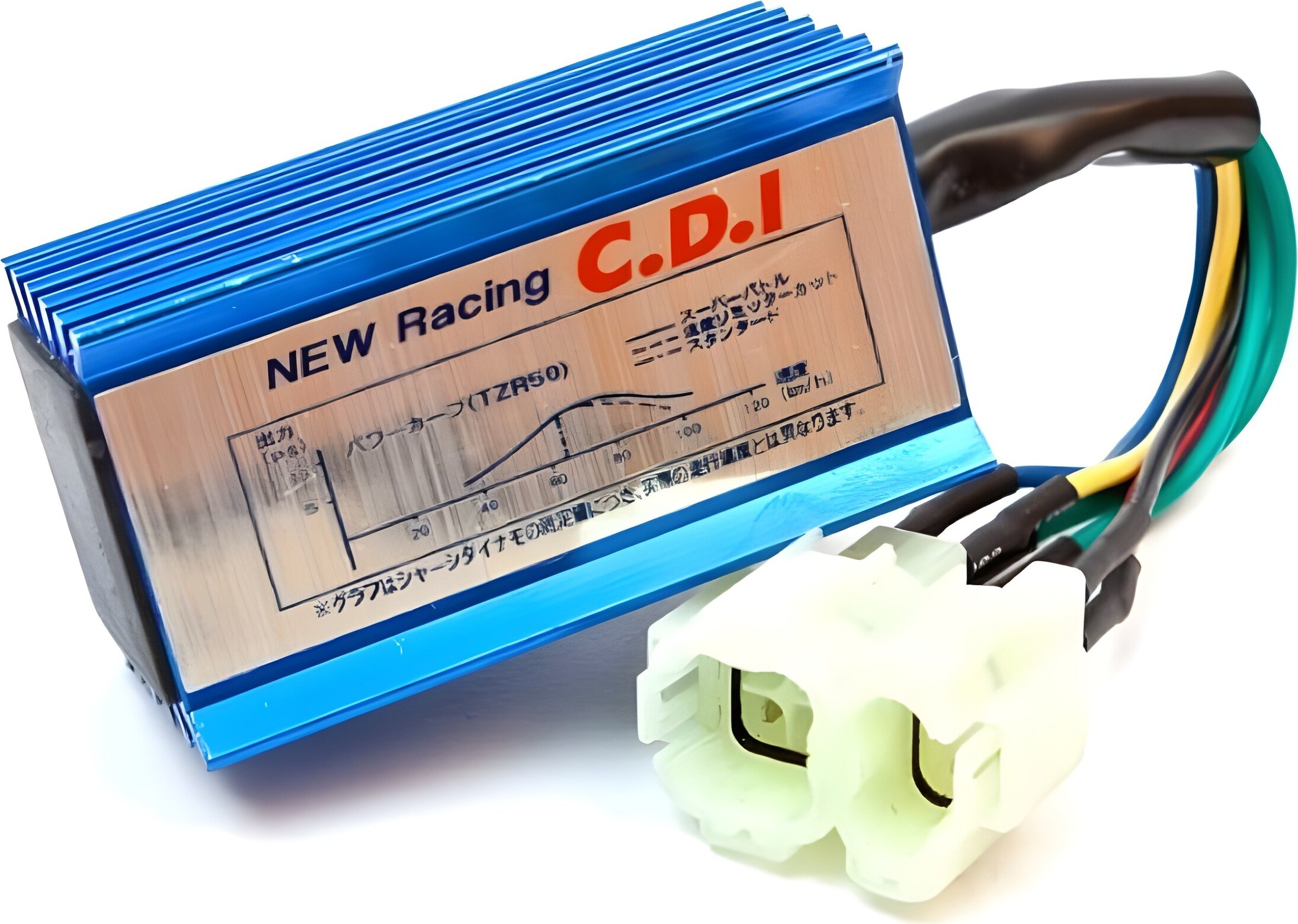 Maxtuned CDI Racing Zündeinheit ohne Drehzahlbegrenzung, blau 6-Polig kompatibel mit GY6 4T Baumarkt / Chinaroller MXT-400.205