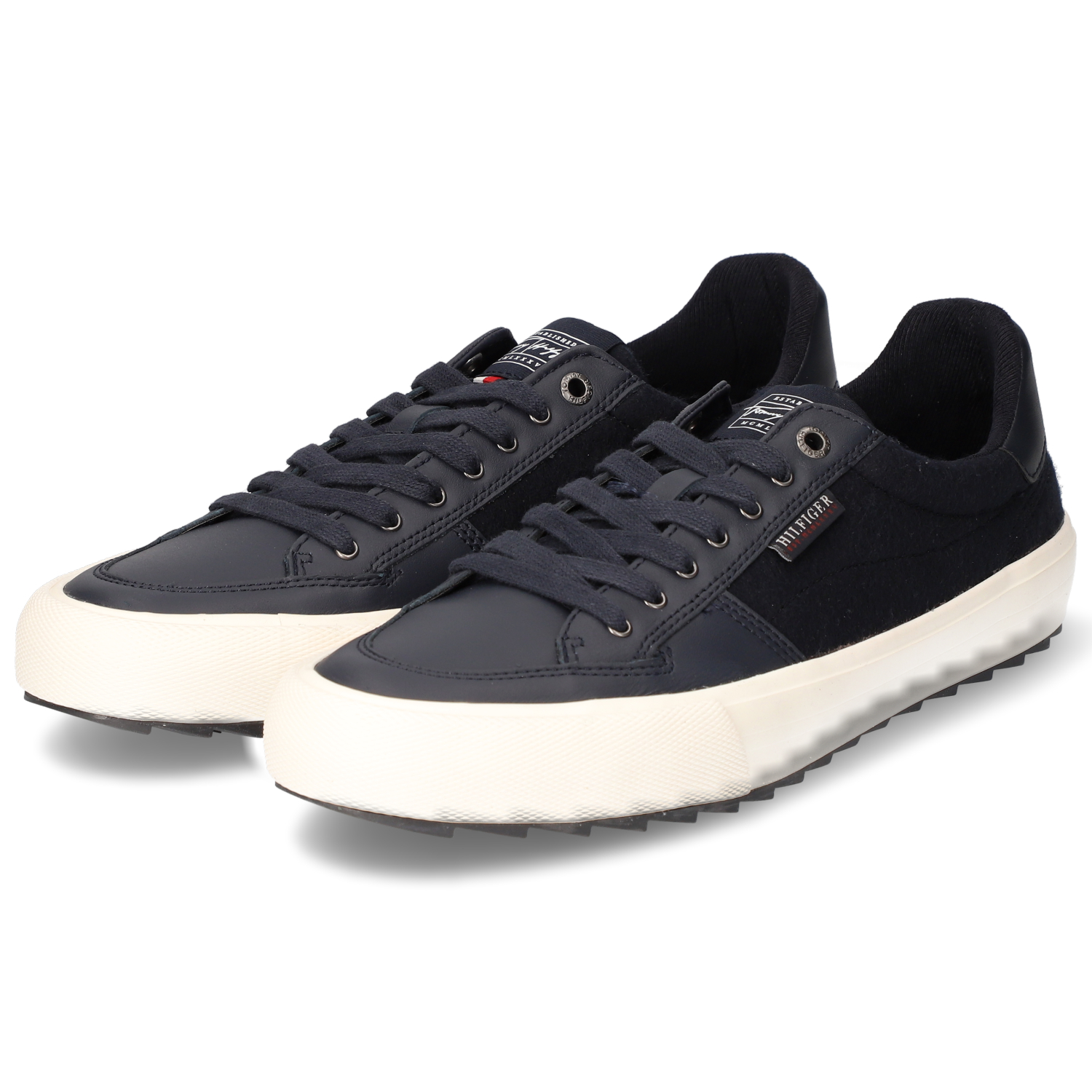 Herrenschuhe TH TOMMY HILFIGER Sneaker Sportschuh Artikel FM0FM03940 saisonaler Vulc-Filz, EUR 43 - UK 9 - USA 10 - CM 27,5, Poliestere 100%