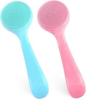 Akhan 2er-Pack Manuelle Gesichtsreinigungsbürste Silikon Mit Griff Peeling Reinigungsbürste GesichtsbüRste Face Scrubber Für Porenreinigen Gesicht Reinigung Für Alle Hauttypen 174793388