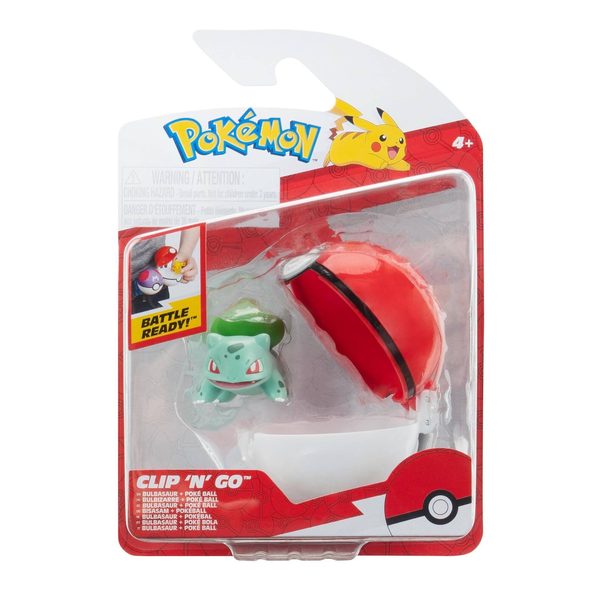 Jazwares Pokémon Clip´n´go Pokébälle Bisasam 1 Und Pokéball One Size 110