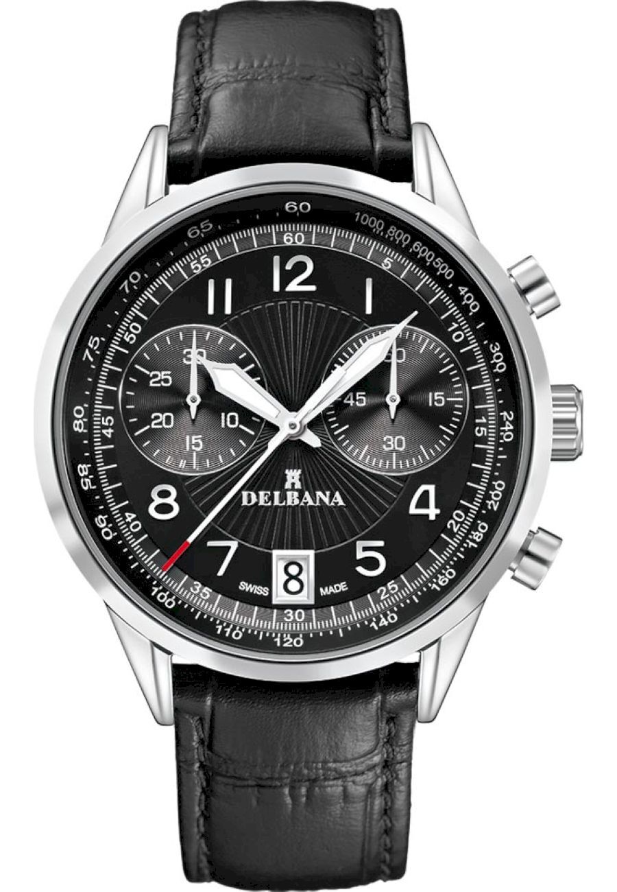 Delbana - Náramkové hodinky - Pánske - Chronograf - Retro - 41601.672.6.034