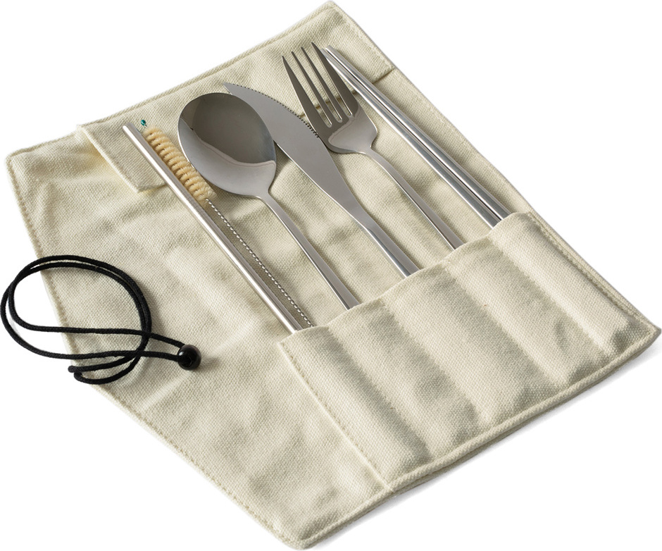 ECO Brotbox - ECO Besteckset Outdoor creme AC076