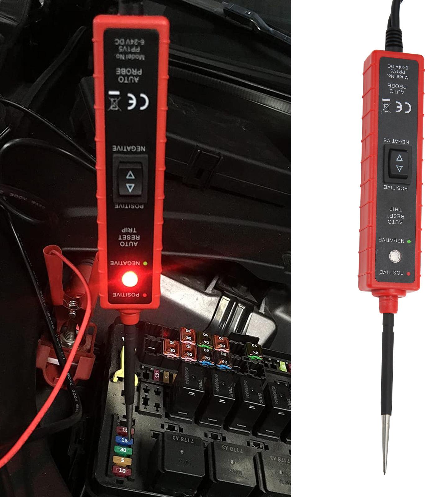 Gistuch Auto-Stromkreistester mit LED-Licht, 6-24 V, Multifunktions-Automobil-Testsonde für Bootsanhänger