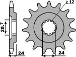 Vorderritzel 530 17 Zähne Kawasaki ZZR 1100 90-92 PBR 18NC