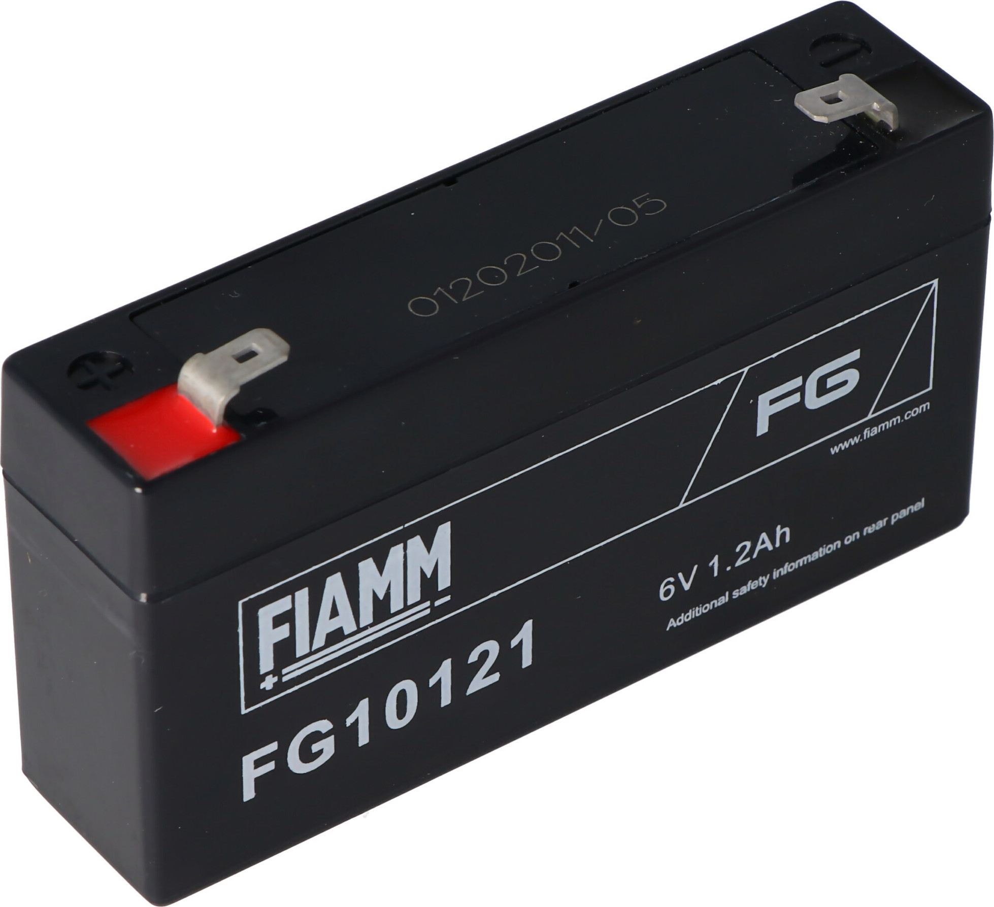 Fiamm FG10121 Blei-Gel Akku 6 Volt, 1,2Ah mit 2 Faston Steckkontakten