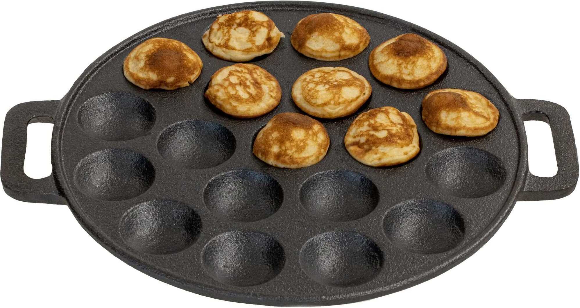 Cookinglife Poffertjes-Pfanne – Gusseisen – ø 24 cm – 19 Poffertjes 122876