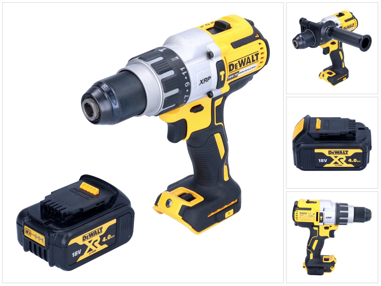 Akumulátorová príklepová vŕtačka DeWalt DCD 996 N 18 V 95 Nm bez kefiek + 1x akumulátor 4,0 Ah - bez nabíjačky