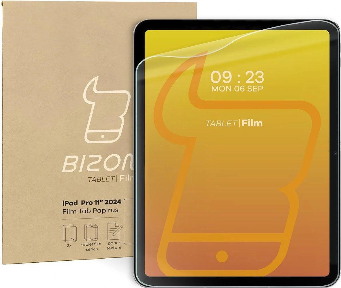 Papierová imitácia fólie pre iPad Pro 11" 5 gen. 2024, Bizon Film Tab Papirus Duo, 2 ks