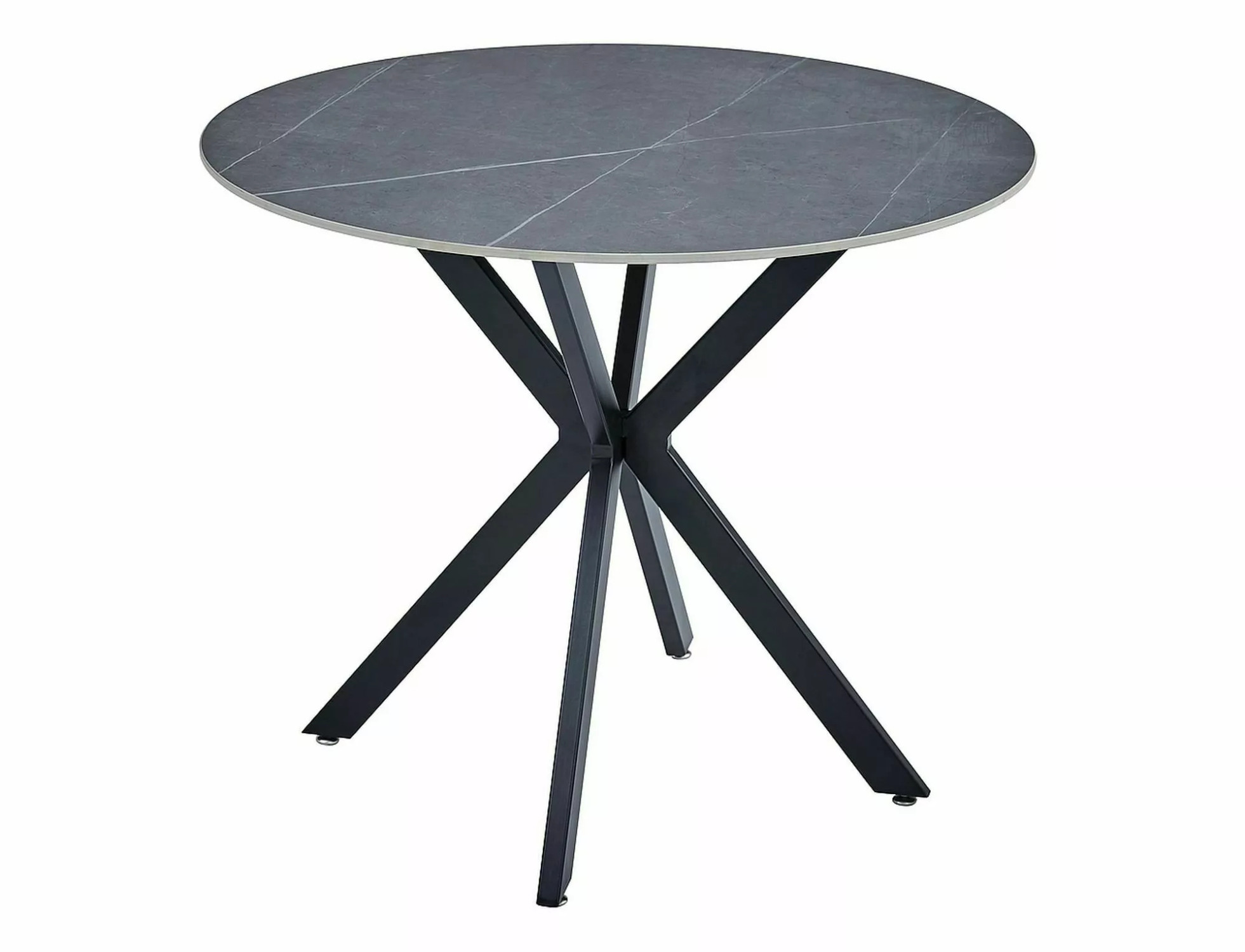 Runder Esstisch 90 cm KAMILO - grau / schwarz