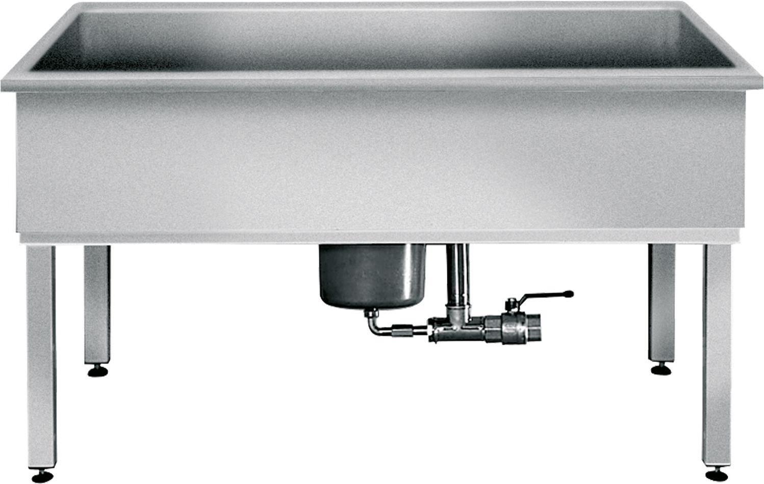 KWC AR Werkraumbecken, SIRIUS, Edelstahl, 1000x800x600 mm, U-Bau, Schlammfang 2000100360