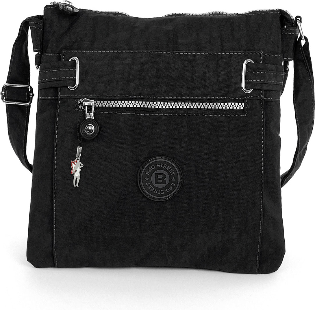 Bag Street Borsa A Mano Donna Borsa A Tracolla Borsa Nera Nylon - Foto 4