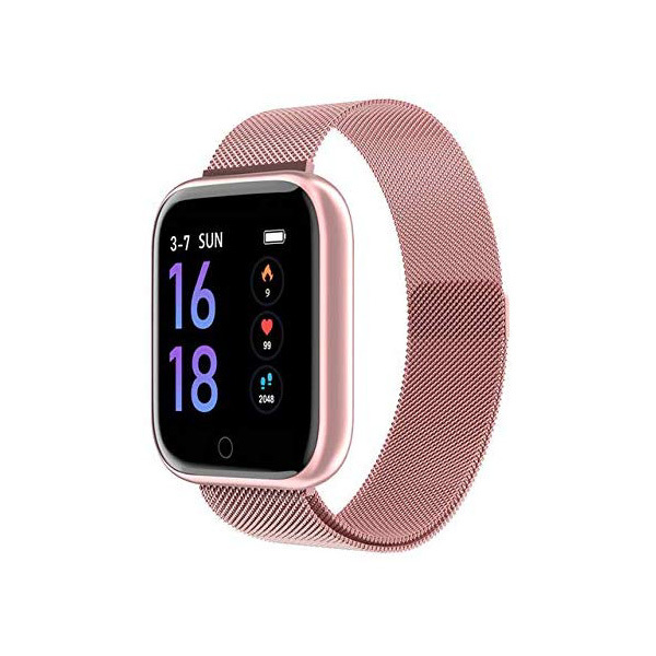 w60 inteligentné hodinky, športové hodinky, pre aktívny život, prepojené s telefónom, módne inteligentné hodinky, štýlové, ružové zlato - Smartwatch