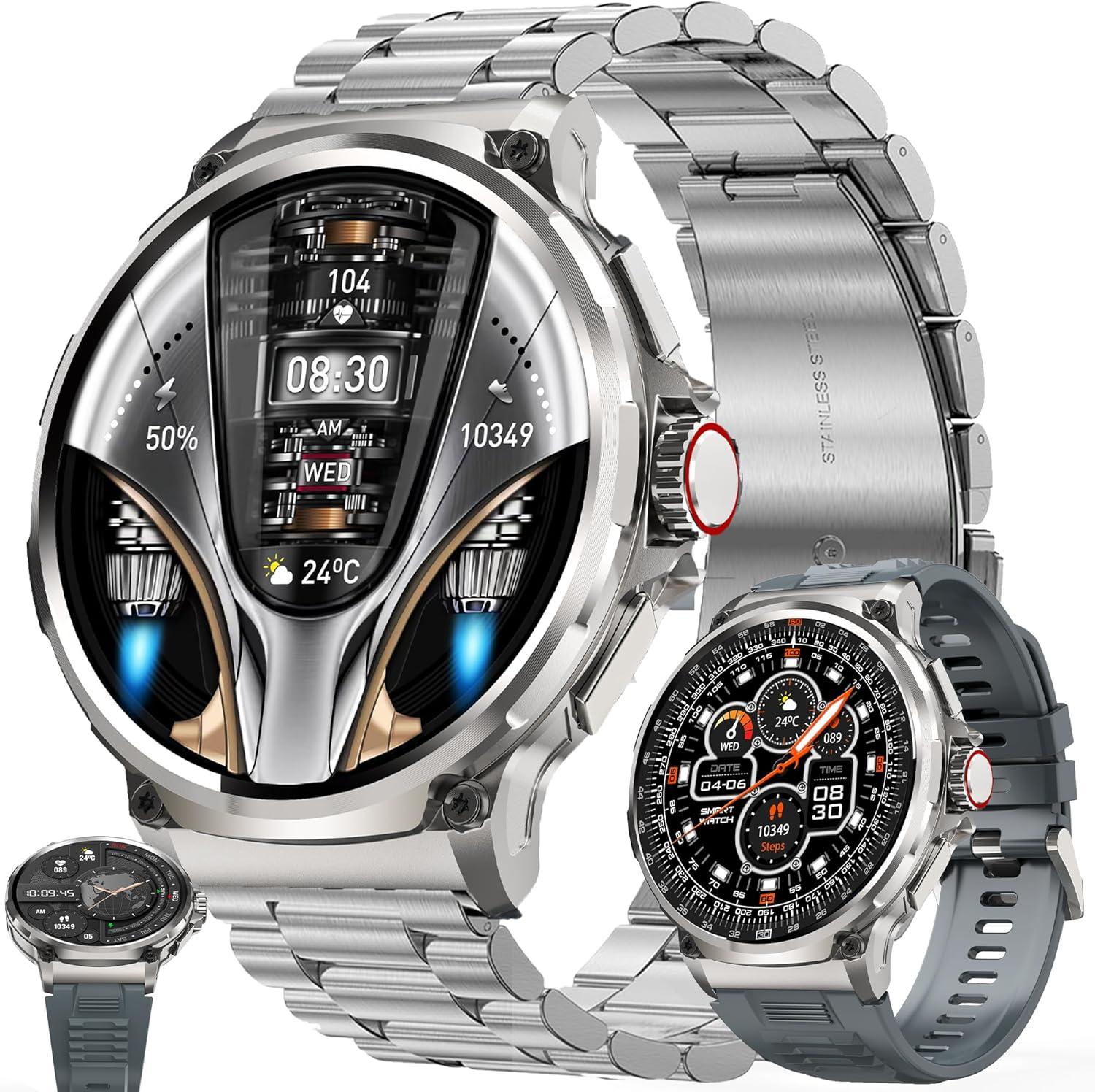 SGDDFIT Herren Smartwatch mit Anruffunktion, 1,85