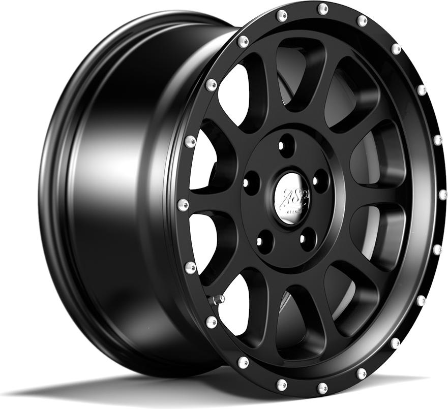 ASP-Alloys Alufelge schwarz 8,5x17 ET +32 mit Felgen Alurad ASP Jeep Wrangler JL 18- 50-8517-5-32B