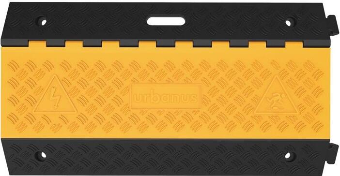 urbanus Schlauch- und Kabelbrcke L900xB500xH70mm Gummi schwarz/gelb 3 Kanle 8-KB-SZ-GB-070-003