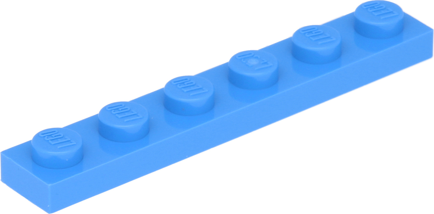 Lego® 1x6 Platte 3666 - 10 Stück Mittleres Blau 3666-10-Mittleres Blau-023