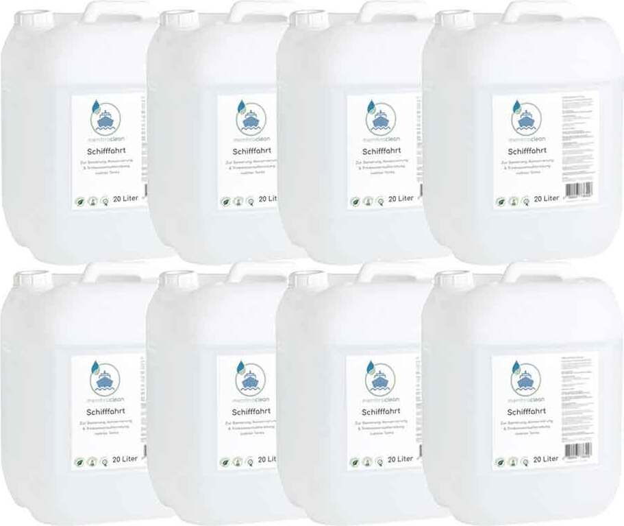 8x 20 Liter membraclean Trinkwasseraufbereitung Schifffahrt (Boote & Yachten)