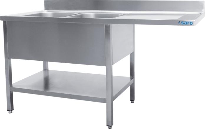SARO Spülcenter 2 Becken, links - B 1600 x T 600 mm