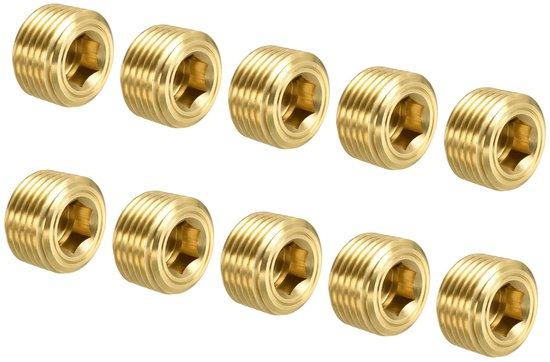 OEM Messing Pijpplug 10er Set Zeskantkop 3/8" NPT Corrosiebestendig für HVAC/Sanitair 2026