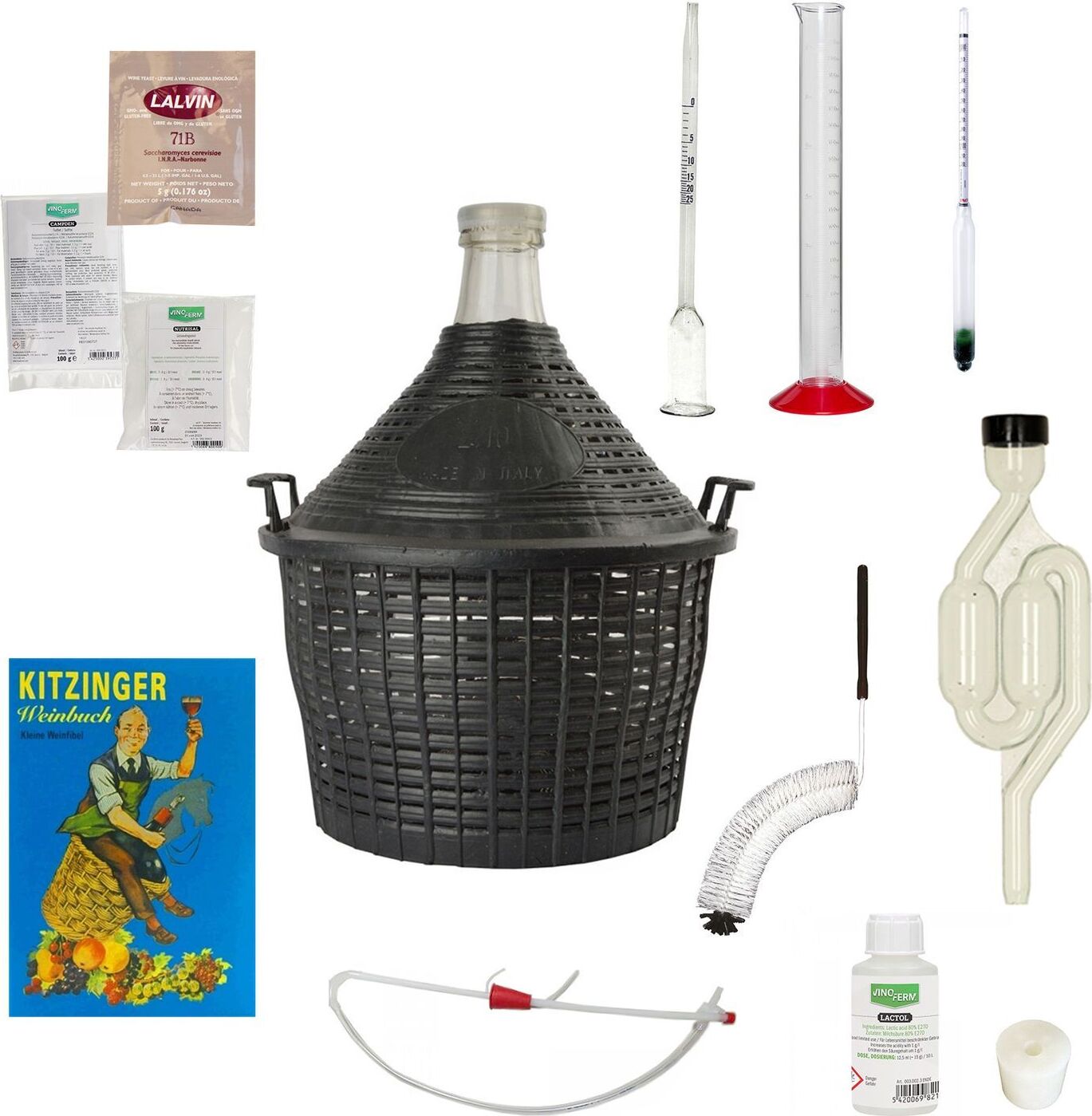 Wein selber machen, Wein starterset, Weinbrauset, Weinherstellung starterset - mit 20L Weinballon, gross