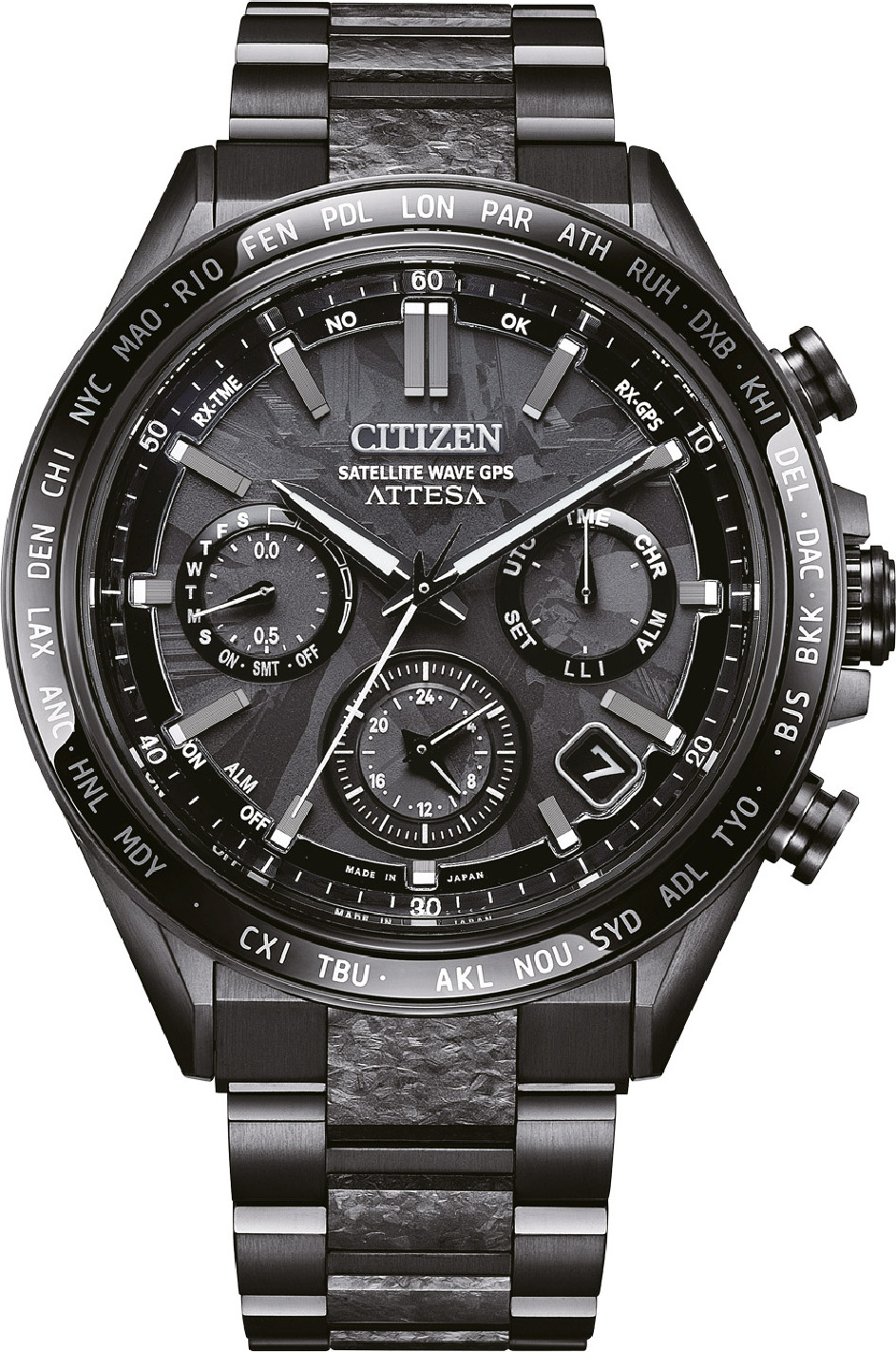 Citizen CC4067-66E Eco-Drive Solar pánske hodinky s rádiovým riadením z titánu Attesa