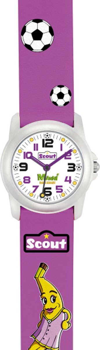 Scout Kinder Uhr Lernuhr Team Bananenflanke Mädchenuhr lila 280307002