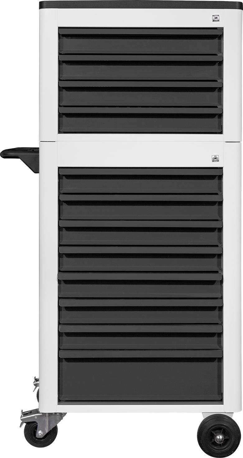 Werkstattwagen mit Werkstatttruhe Cheetah | 12 Schubladen | HxBxT 140x61x45cm | Lichtgrau/Anthrazitgrau
