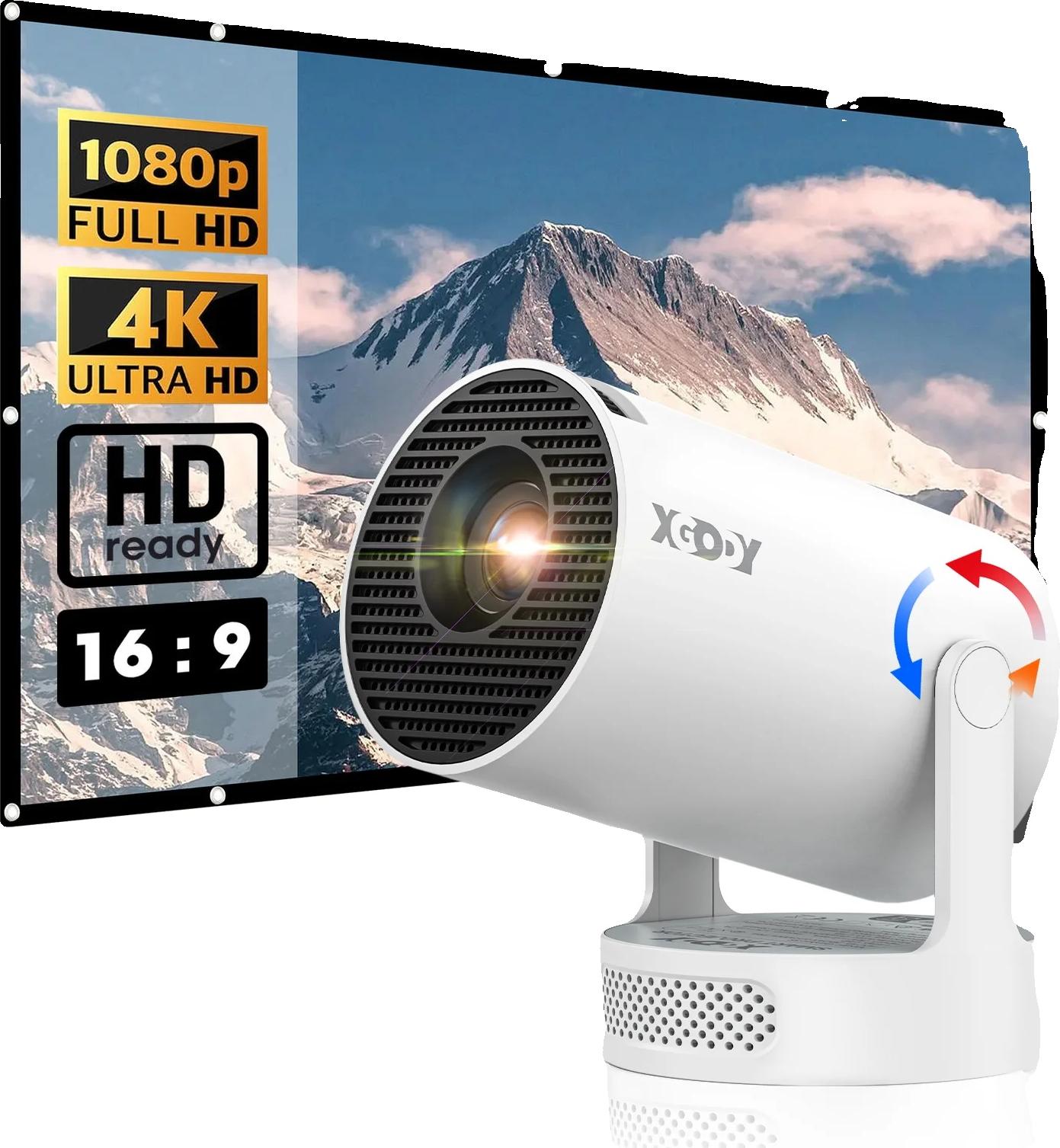 Projektor, jas 12000 lúmenov, bezdrôtové pripojenie, projektor so 100 palcami