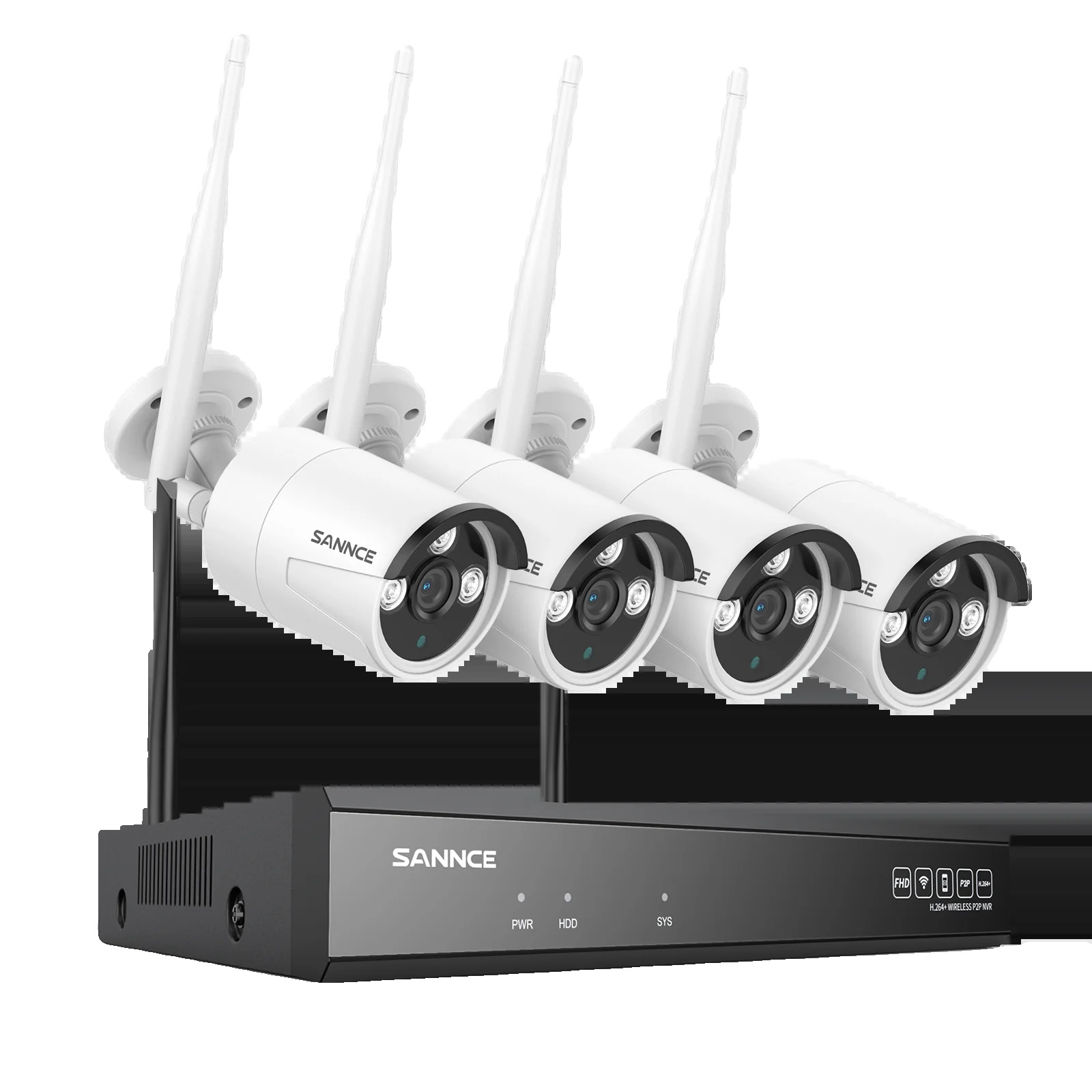 Bezdrôtový dohľadový systém NVR, 5MP IP kamera, nočné videnie, béžová, 1T