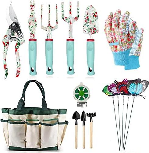 RPSTrading Set, 16 Stück Blumen Gartengeräte Set Garten-Handwerkzeug-Geschenkset,Gartengeschenke für Frauen und Männer, mit Gartenschere und Aufbewahrungstasche,Garten Zubehör Geschenk KEGQ251226AMZC13