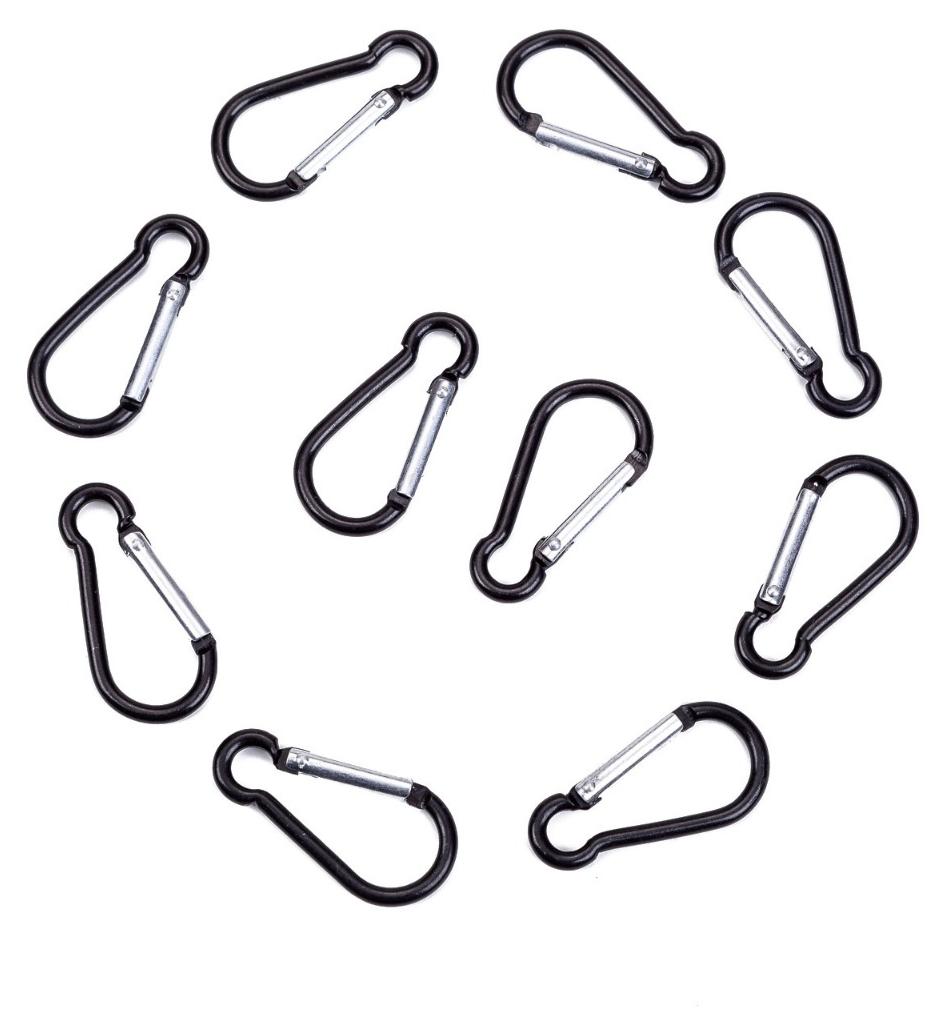 INF Kalebassenförmiger D-Karabiner 20er Aluminiumlegierung Mehrfarbig Schwarz 418755