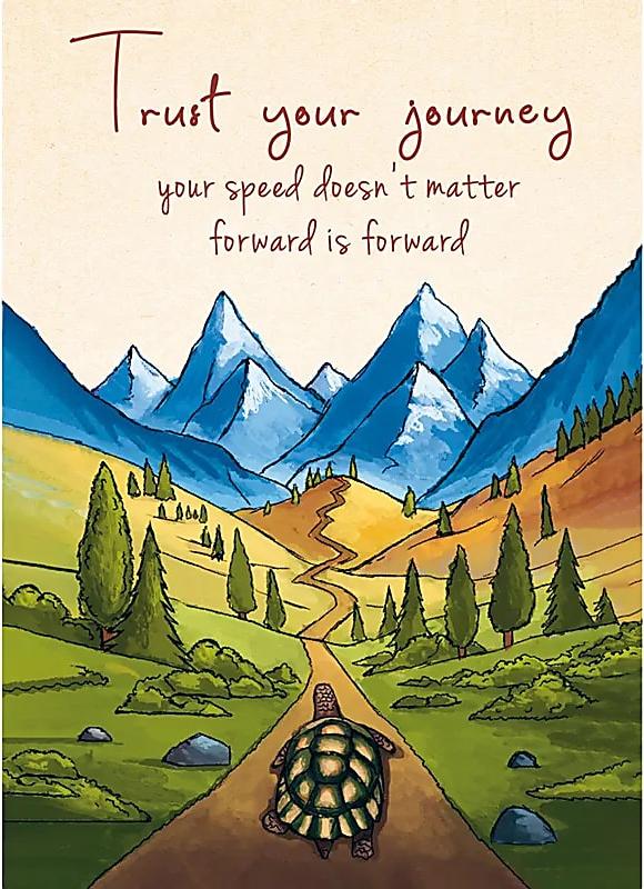 Pohľadnica Dôveruj svojej ceste. -- 15x10,5 cm