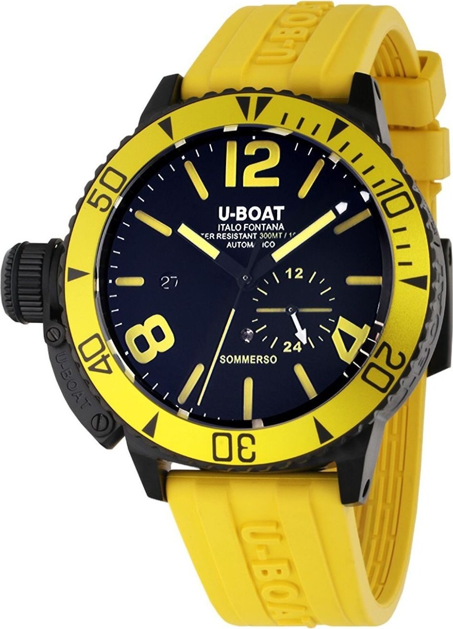 U-Boat 9668 Sommerso Yellow IPB Automatické hodinky Pánske hodinky 46mm 30ATM