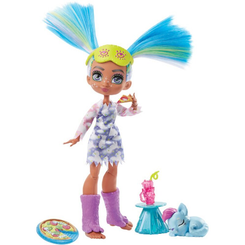 Mattel GTH06 Cave Club Pyjamapartyspaß mit Tella Spielset & Puppe MATGTH06
