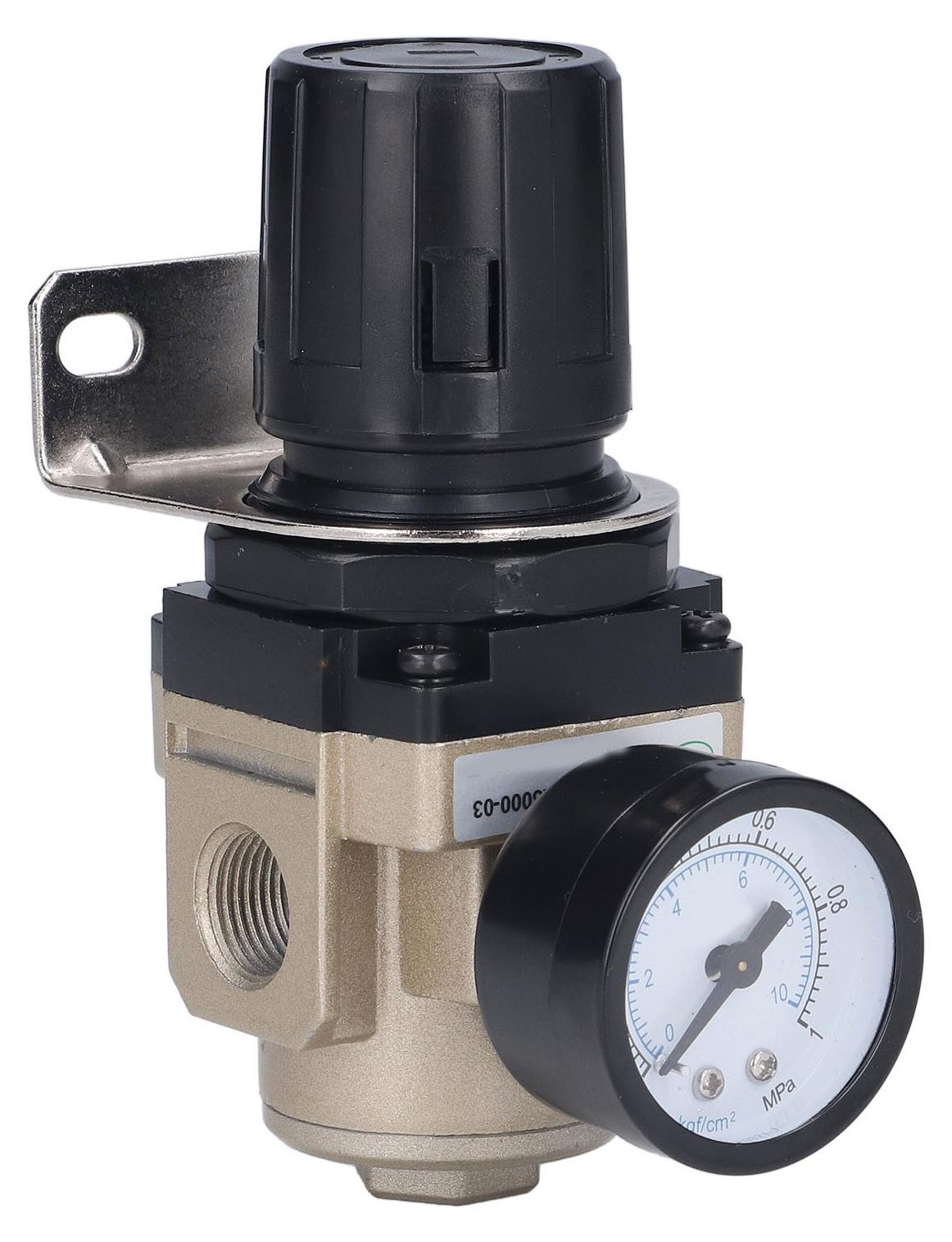 Gistuch G3/8 Luftdruckregelventil Pneumatischer Filterregler mit Manometer 0,05-0,85 MPa AR3000-03